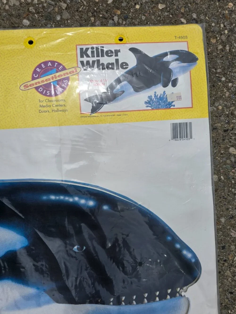 Vintage Trend Enterprises Jumbo Room Decor Killer Whale Orca Cutout Poster T-450